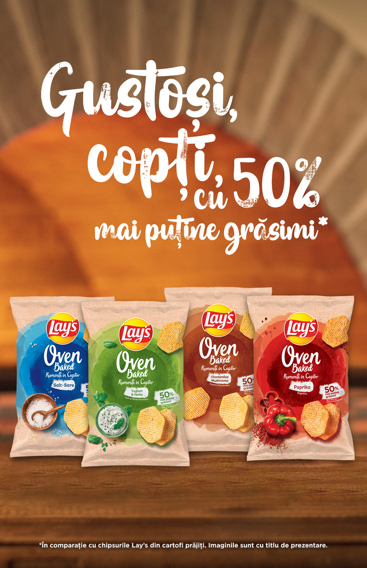 Lay's rumeniti in cuptor acum si cu branza aromata!