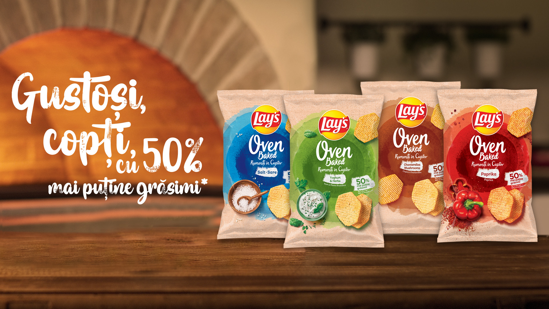 Lay's rumeniti in cuptor acum si cu branza aromata!